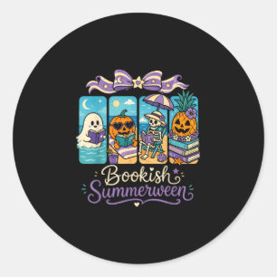 Sommerween Schatz liest Buch gruselige Stimmung So Runder Aufkleber