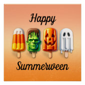 Sommerween Sommer Halloween Lutscher Poster (Vorderseite)