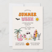 Sommerween Sommer Pool Halloween-Party Einladung (Vorderseite)