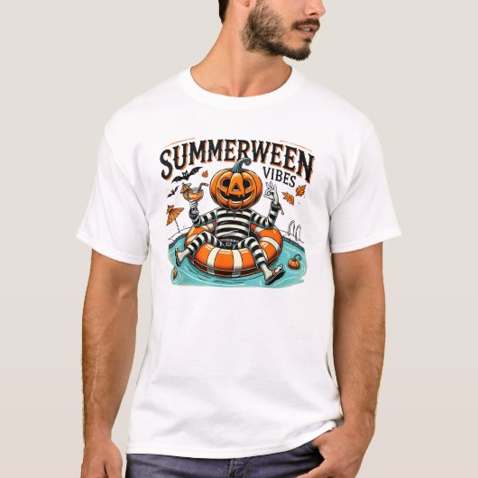 Sommerween-Stimmung Gruseliger Sommer T-Shirt (Vorderseite)
