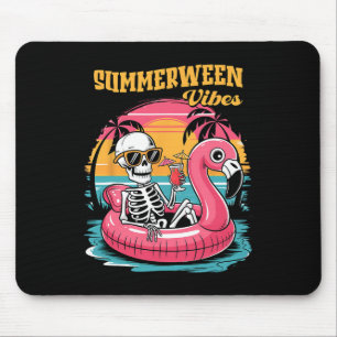 Sommerween-Stimmung Skelett Sommerferien Lustiger Mousepad