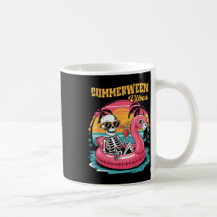 Sommerween-Stimmung Skelett Sommerferien Lustiges Kaffeetasse
