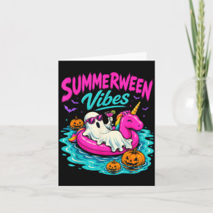 Sommerween Stimmung unheimliches Geist Einhorn Str Karte