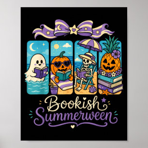 Sommerween Süße liest Buch gruselige Stimmung Somm Poster