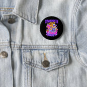 Sommerween-Vibes Gruseliger Skelett-Flamingo-Pool- Button (Beispiel)