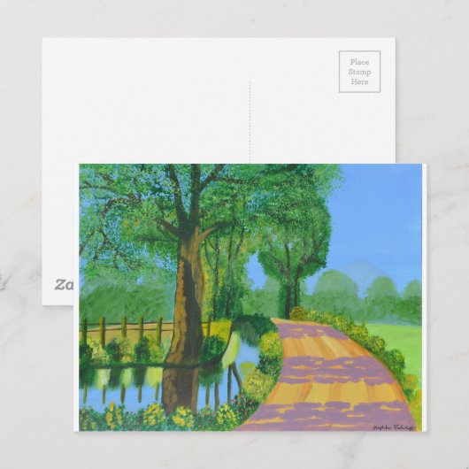 Sommerweg Postkarte (Vorne/Hinten)