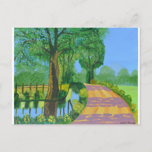 Sommerweg Postkarte (Vorderseite)