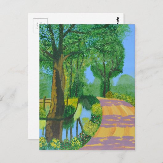 Sommerweg Postkarte (Vorne/Hinten)