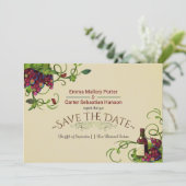 Sommerwein Weinberg Romantisch Save the Date (Stehend Vorderseite)