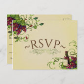 Sommerweingarten Romantische RSVP-Karte Einladungspostkarte (Vorne/Hinten)