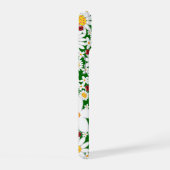 Sommerweiße Daisien und Whimsical Red Ladybugs iPhone 15 Hülle (Rechte Seite)