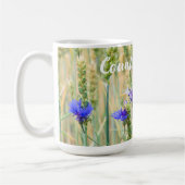 Sommerweizenfeld mit blauen Kornblumen Kaffeetasse (Links)