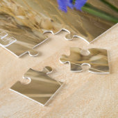 Sommerweizenfeld mit blauen Kornblumen Puzzle (Seite)