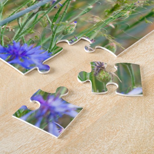Sommerweizenfeld mit Maisblumen Puzzle (Seite)