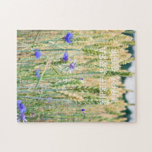 Sommerweizenfeld mit Maisblumen Puzzle (Horizontal)
