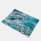 Sommerwellen des Blauen Ozeans Fußmatte (Schrägansicht)