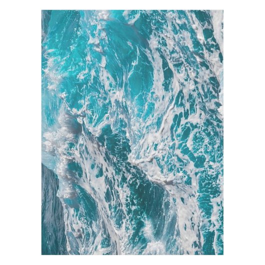 Sommerwellen des Blauen Ozeans Tischdecke (Vorderseite)