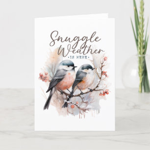 Sommerwetter, Niedliche Vögel, schneefreier Winter Feiertagskarte