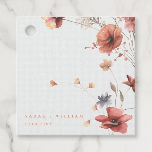 Sommerwiese Blume Gefälligkeitstags Geschenkanhänger (Vorderseite)