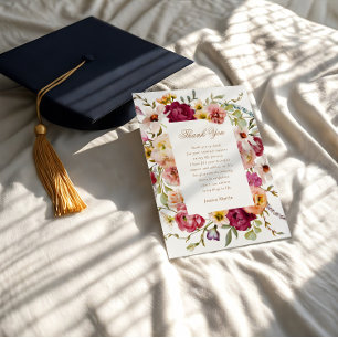 Sommerwiese Blumen Dankeskarten zum Abschluss Dankeskarte
