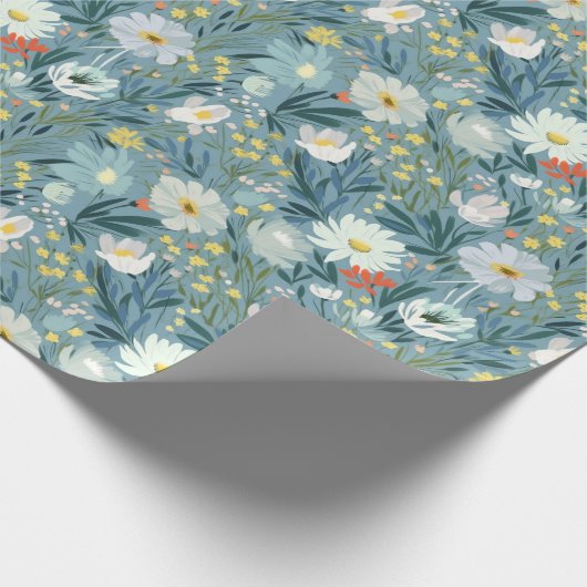 Sommerwiese der Wildblumen Geschenkpapier (Ecke)