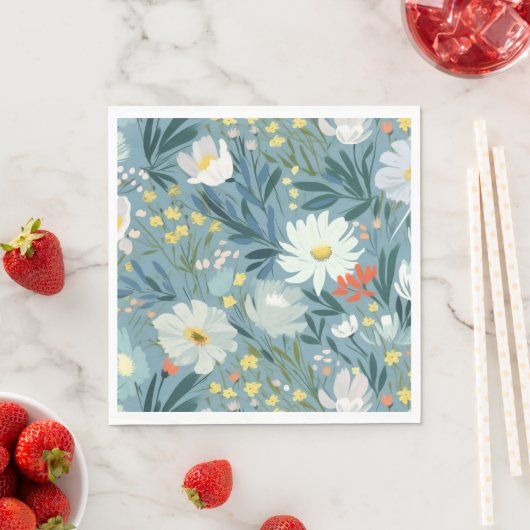 Sommerwiese der Wildblumen Serviette (Beispiel)