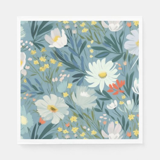 Sommerwiese der Wildblumen Serviette (Vorderseite)