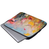 Sommerwiese – Expressive abstrakte Wildblumen Laptopschutzhülle (Vorne Knopf)