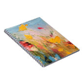 Sommerwiese – Expressive abstrakte Wildblumen Notizblock (Rechte Seite)