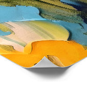 Sommerwiese – Expressive abstrakte Wildblumen Poster (Ecke)