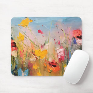 Sommerwiese – Expressive Blumenlandschaft Mousepad