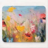 Sommerwiese – Expressive Blumenlandschaft Mousepad (Vorne)