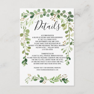 Sommerwiese Garland Wasserfarbe Hochzeitsstimmung  Begleitkarte