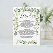 Sommerwiese Garland Wasserfarbe Hochzeitsstimmung  Begleitkarte (Stehend Vorderseite)