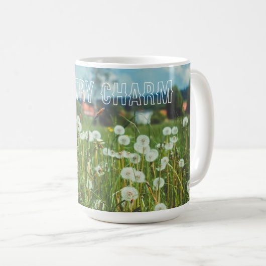 Sommerwiese mit Leuchten Kaffeetasse (VorderseiteRechts)