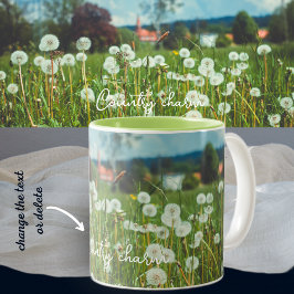 Sommerwiese mit Leuchten Zweifarbige Tasse