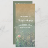 Sommerwiese Rustikale romantische Hochzeitsprogram Programm (Vorne/Hinten)