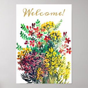 Sommerwiese, Wild-Blume-Poster Poster