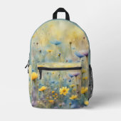 Sommerwiese Wildblume Bedruckter Rucksack (Vorderseite)
