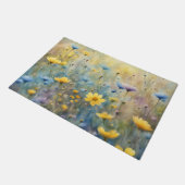 Sommerwiese Wildblume Fußmatte (Schrägansicht)