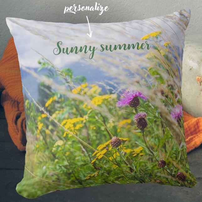 Sommerwiese Wildblume Kissen (Von Creator hochgeladen)