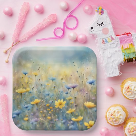 Sommerwiese Wildblume Pappteller (Party)