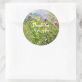 Sommerwiese Wildblume Runder Aufkleber (Tasche)