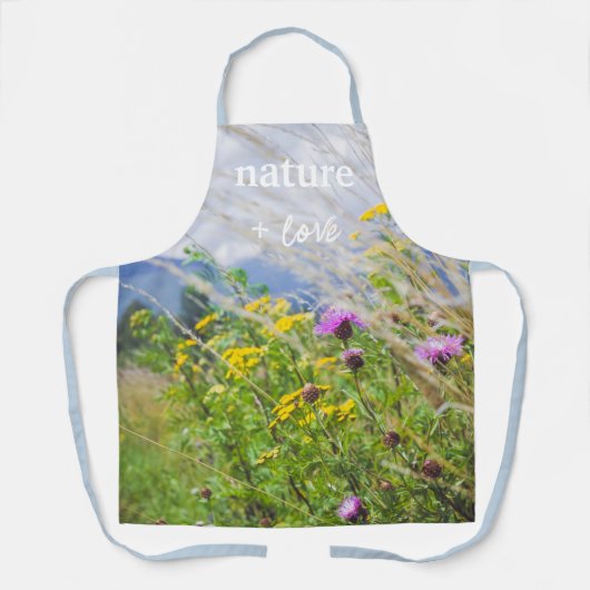 Sommerwiese Wildblume Schürze (Vorderseite)