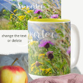 Sommerwiese Wildblume Zweifarbige Tasse