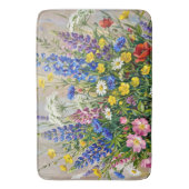 Sommerwiesen-Wildblumen Badematte (Vorderseite Vertikal)