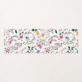 Sommerwildblumen auf Weiß Yogamatte (Vorderseite (Horizontal))