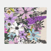 Sommerwildblumen Fleecedecke (Vorderseite (Horizontal))