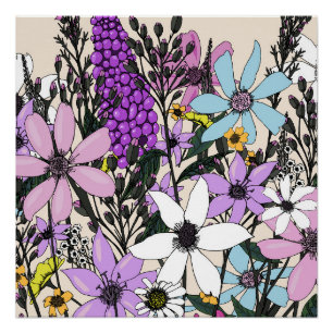 Sommerwildblumen Poster