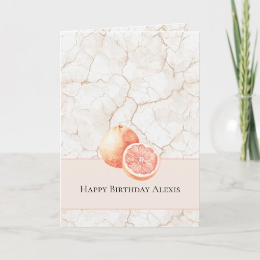Sommerwind Grapefruit Geburtstag Karte (Vorderseite)